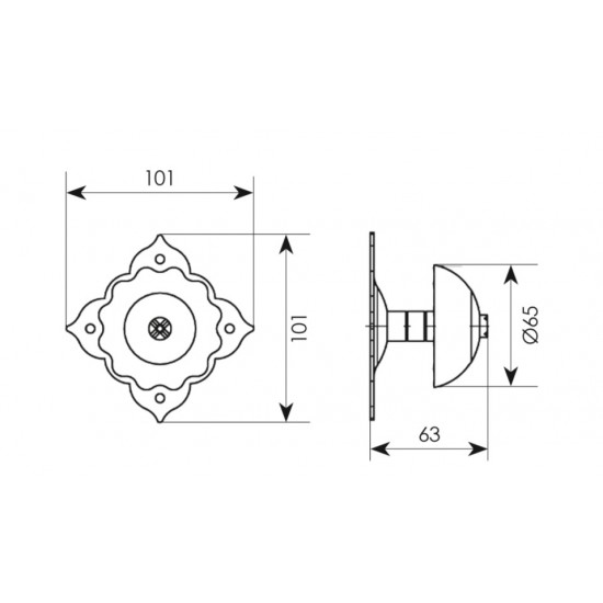 Μπούλ εξώπορτας 273 Αντικέ Σκουριά