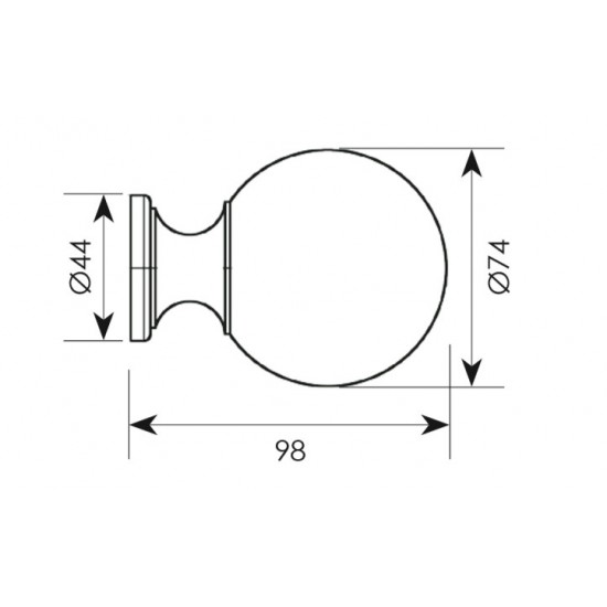 Μπούλ εξώπορτας 3010 Νίκελ Ματ