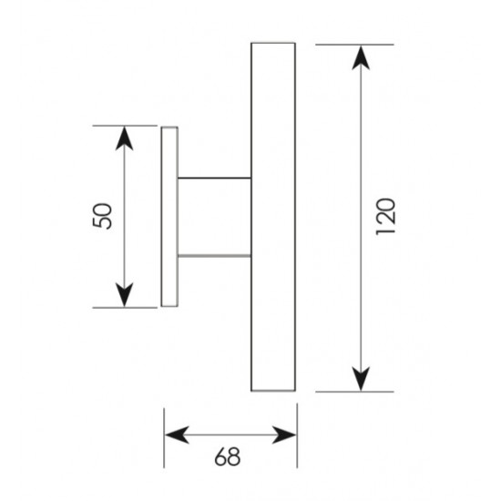 Μπούλ εξώπορτας 348 Μαύρο