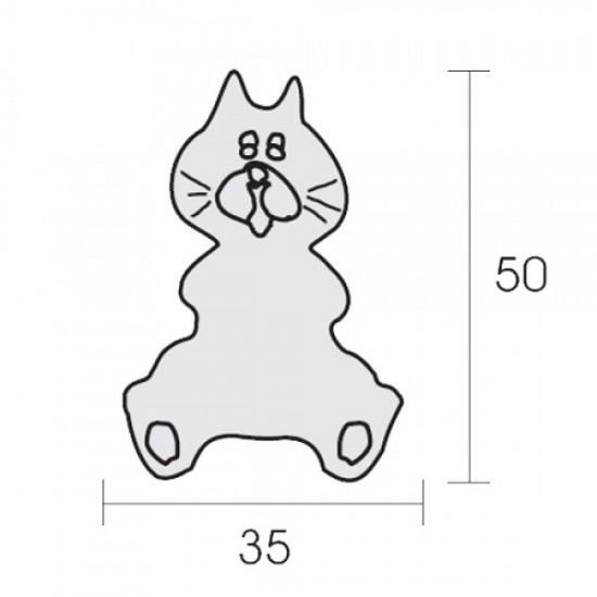 Πόμολο Επίπλων Παιδικό C849-P12 Γατάκι Πόμολο Επίπλων Παιδικό C849-P12 Γατάκι
