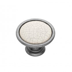 Πόμολo Επίπλων 523 Old Silver Κρακελέ Πόμολo Επίπλων 523 Old Silver Κρακελέ