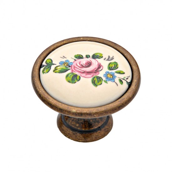 Πόμολo Επίπλων 523 Αντικέ Ρόζ Πόμολo Επίπλων 523 Αντικέ Ρόζ