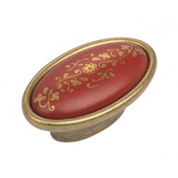 Πόμολo Επίπλων 527 Αντικέ Κόκκινο