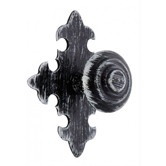 Πόμολo Επίπλων 1201 Μαύρο Πατίνα Ασημί