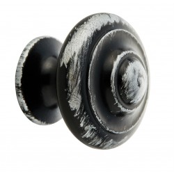 Πόμολo Επίπλων 40 Μαύρο Πατίνα Ασημί Πόμολo Επίπλων 40 Μαύρο Πατίνα Ασημί