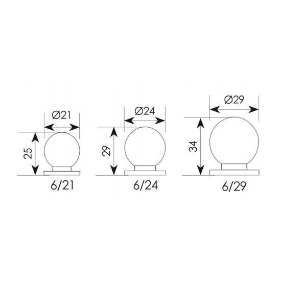 Πόμολo Επίπλων 06 Νίκελ Ματ (3 διαστάσεων)