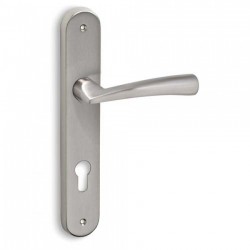 Πόμολο Πόρτας Χειρολαβή Με Πλάκα C1405 Νίκελ Ματ