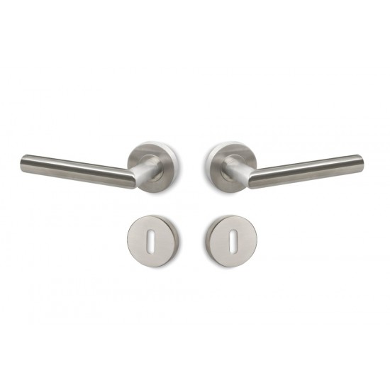 Πόμολα πόρτας χειρολαβή με ροζέτα C1705 Ανοξείδωτο