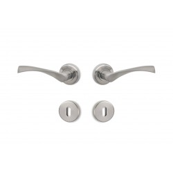 Πόμολα πόρτας χειρολαβή με ροζέτα C805 Νίκελ Ματ