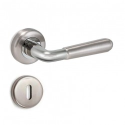 Πόμολο Πόρτας Χειρολαβή Με Ροζέτα C1265 Νίκελ Ματ/Χρώμιο