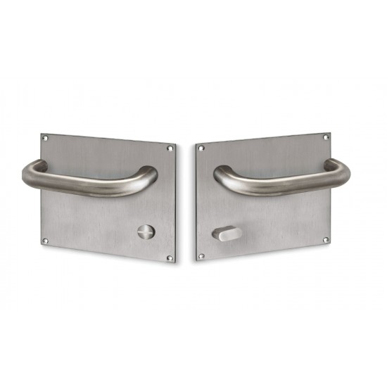 Πόμολα πόρτας χειρολαβή με πλάκα C1335 Ανοξείδωτο