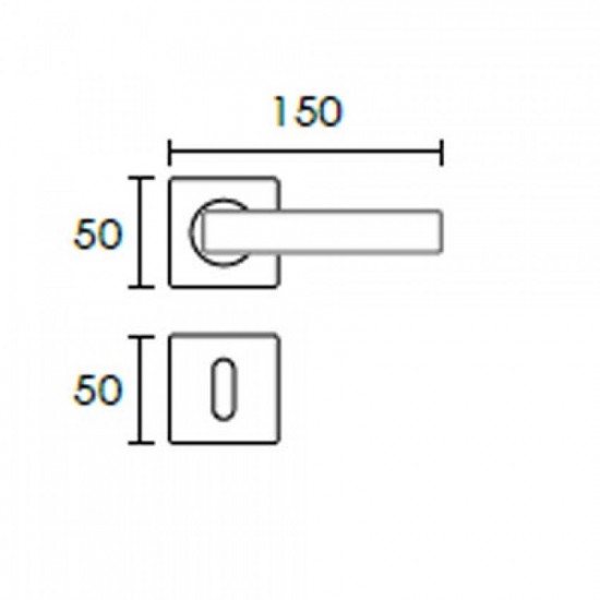Πόμολα Πόρτας Χειρολαβή Με Ροζέτα C875 σε Μαύρο Ματ