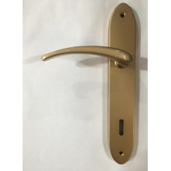 Πόμολο πόρτας χειρολαβή με Πλάκα Σατέν 'Ορο C435 HRL (ΠΡΟΣΦΟΡΑ)