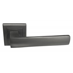 Πόμολα Πόρτας Χειρολαβή με Ροζέτα KH 90160 - Ματ Γραφίτης