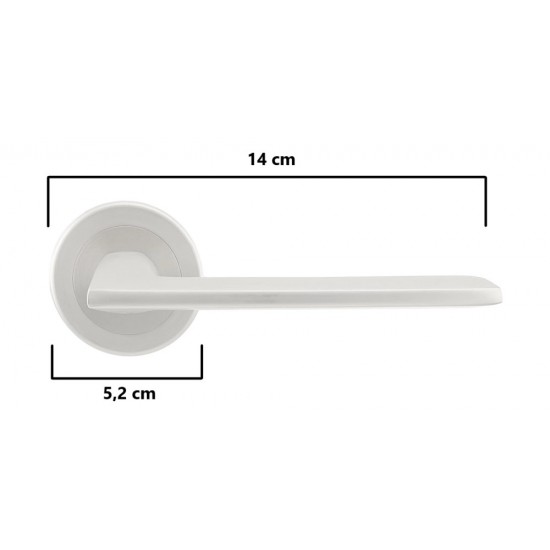 Πόμολα Πόρτας με Ροζέτα KH 90750 - Ματ Νίκελ