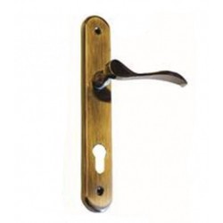 Πόμολο πόρτας χειρολαβή με Πλάκα 812 Μπρονζέ