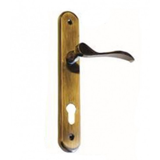 Πόμολο πόρτας χειρολαβή με Πλάκα 812 Μπρονζέ