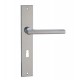 Πόμολο πόρτας χειρολαβή με Πλάκα - ART.080056  Νίκελ Ματ