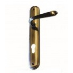 Πόμολο πόρτας χειρολαβή με Πλάκα 9008 Μπρονζέ