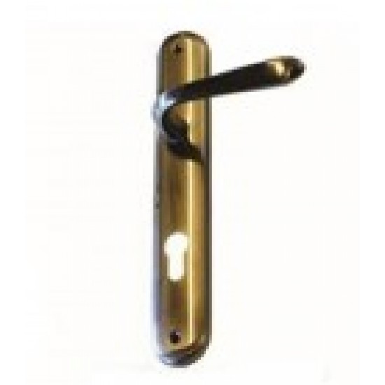 Πόμολο πόρτας χειρολαβή με Πλάκα 9008 Μπρονζέ