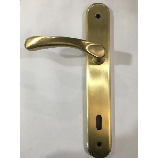 Πόμολο πόρτας χειρολαβή με Πλάκα 906 Χρυσό Ματ
