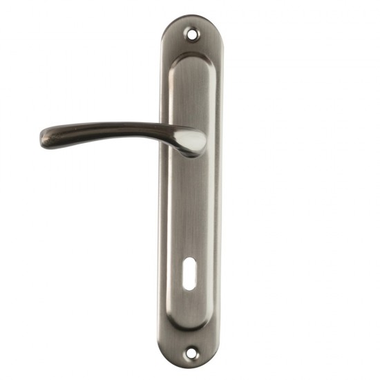 Πόμολο Πόρτας Χειρολαβή με Πλάκα 582 Νίκελ Ματ