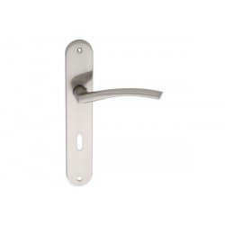 Πόμολο πόρτας χειρολαβή με Πλάκα Z-021 Νίκελ Ματ