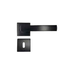 Πόμολο Πόρτας Χειρολαβή Με Ροζέτα 52081 Μαύρο