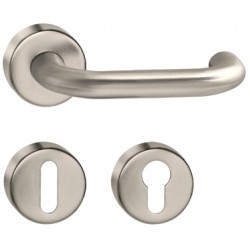 Πόμολο πόρτας χειρολαβή με ροζέτα 529 ΙΝΟΧ