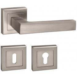 Πόμολο πόρτας χειρολαβή με ροζέτα 531 Νίκελ Ματ