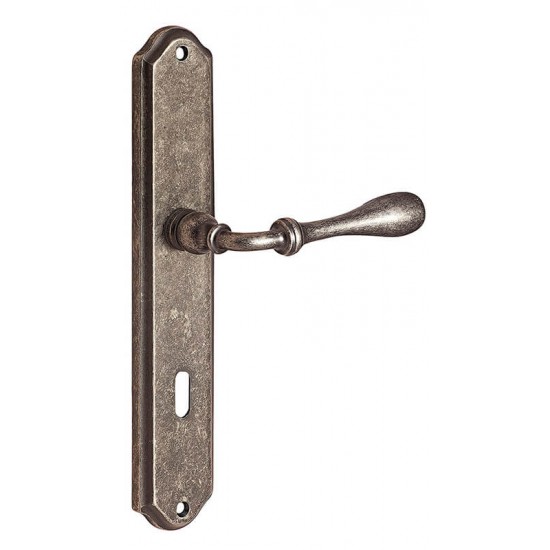 Πόμολα πόρτας χειρολαβή με Πλάκα K370 Old Silver