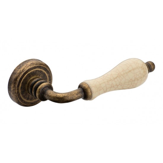 Πόμολο Πόρτας Χειρολαβή Με Ροζέτα Κ315 Αντικέ Κρακελέ