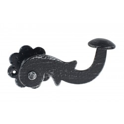 Πόμολο πόρτας χειρολαβή με ροζέτα 143 Μαύρο Πατίνα Ασημί