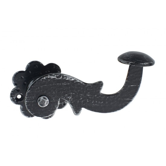 Πόμολο πόρτας χειρολαβή με ροζέτα 143 Μαύρο Πατίνα Ασημί