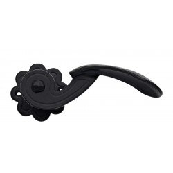 Πόμολο πόρτας χειρολαβή με ροζέτα 145 Μαύρο