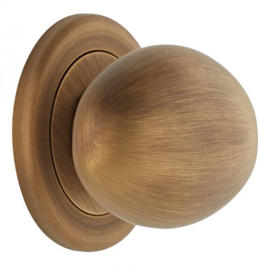 Πόμολο πόρτας με ροζέτα και περιστρεφόμενη χειρολαβή 184 Μπρονζέ