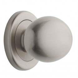 Πόμολο πόρτας με ροζέτα και περιστρεφόμενη χειρολαβή 184 Νίκελ Ματ