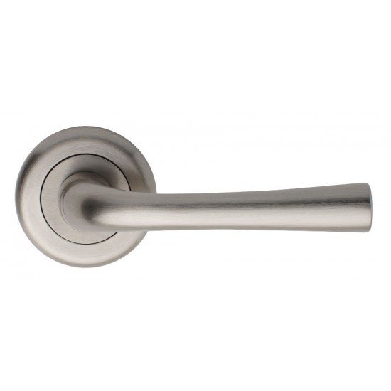 Πόμολο πόρτας χειρολαβή με ροζέτα 201 Νίκελ Ματ