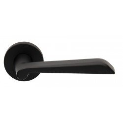 Πόμολο πόρτας χειρολαβή με ροζέτα 2051 Μαύρο