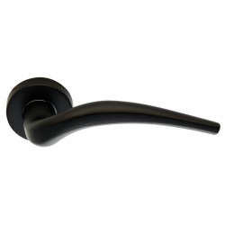 Πόμολο πόρτας χειρολαβή με ροζέτα 2071 Μαύρο