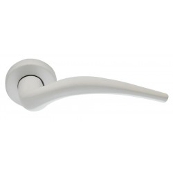 Πόμολο πόρτας χειρολαβή με ροζέτα 2071 Λευκό