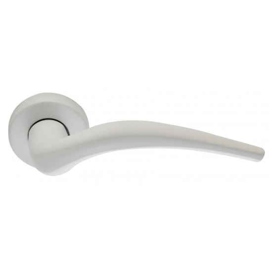 Πόμολο πόρτας χειρολαβή με ροζέτα 2071 Λευκό