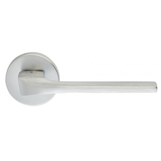 Πόμολο πόρτας χειρολαβή με ροζέτα 2081 Χρώμιο Ματ