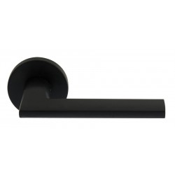 Πόμολο πόρτας χειρολαβή με ροζέτα 2110 Μαύρο