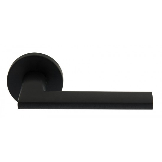 Πόμολο πόρτας χειρολαβή με ροζέτα 2110 Μαύρο