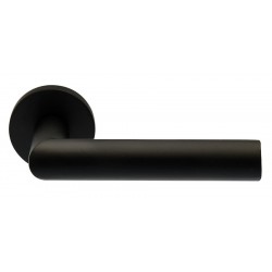 Πόμολο πόρτας χειρολαβή με ροζέτα 2111 Μαύρο