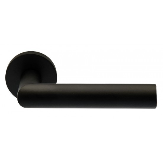 Πόμολο πόρτας χειρολαβή με ροζέτα 2111 Μαύρο