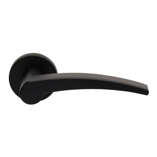 Πόμολο πόρτας χειρολαβή με ροζέτα 2131 Μαύρο
