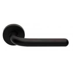 Πόμολο πόρτας χειρολαβή με ροζέτα 2211 Μαύρο