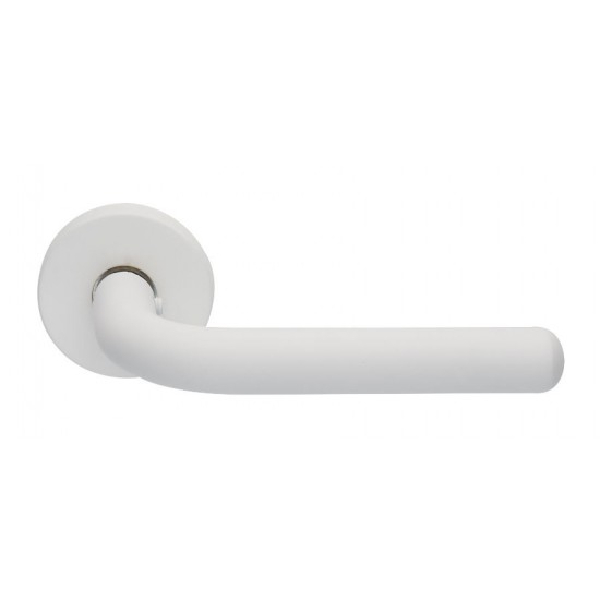 Πόμολο πόρτας χειρολαβή με ροζέτα 2211 Λευκό